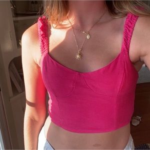 Cute pink crop top!